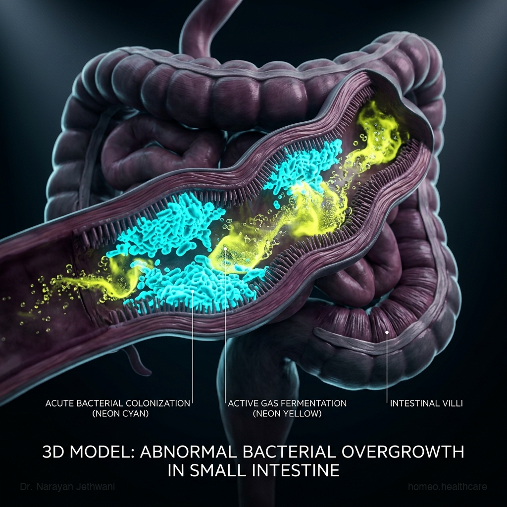 SIBO and Dysbiosis Dynamics Featured - Clinical Illustration